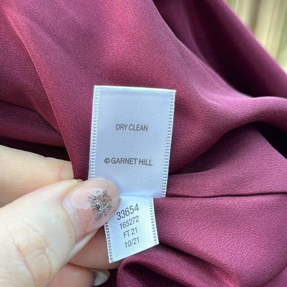 Garnet Hill Bohemian Pocket Midi, Pocket Silky Lined Dress, size 14 - Picture 7 of 7